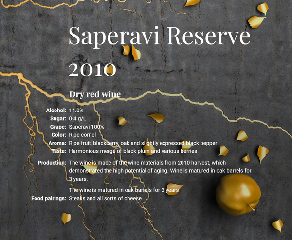 Rotwein Saperavi Reserve 2010 - trocken